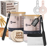 SKYMA Sourdough Starter Jar 34 oz helps monitor fermentation visually.