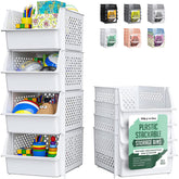 Skywin TidyFriend stackable bin for pantry keeps items visible and easily accessible