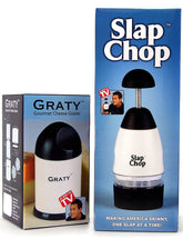 Slap Chop Deluxe front view showing compact design for fast chopping.