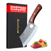 SliceElite hand-forged butcher cleaver with 7-inch blade for heavy-duty cutting