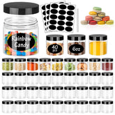 SLifeJars 6oz clear jar with black lid showing airtight design for pantry storage