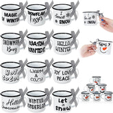 Sliner snowman mini mug with festive Let It Snow design for hot cocoa