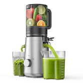 SmallHOO Juicer wide feed chute for convenient whole-fruit processing.