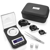 Smart Weigh digital milligram scale display showing precise readings for jewelry.