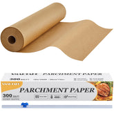SMARTAKE parchment paper roll unbleached and 15-inch wide for easy tray lining
