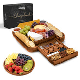 SMIRLY Charcuterie Board large setup—spacious surface for meats and cheeses, ideal for gatherings.