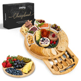 SMIRLY Charcuterie Boards Set: large bamboo board for impressive entertaining displays.