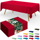 Smiry disposable table cloth in red, 54x108 inches, for mess-free parties.