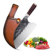 Smith Chu Serbian meat cleaver blade with sheath for precise cuts at home