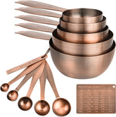 Smithcraft measuring cups with engraved markings for precise readings during cooking.