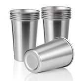 SMLIXE 12-pack 16oz stainless steel pint cups ideal for parties and everyday use.