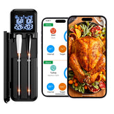SMNQIUA dual-sensor wireless thermometer ready for precise cooking