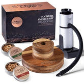 Smoky Crafts kit fumador whisky acacia frente, listo para preparar cócteles ahumados.