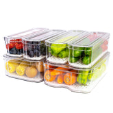SMRCAD fridge organizers with lids provide clear visibility for better space management.