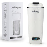 SmrtMugg GO battery-powered heated mug for travel use
