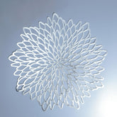 Snowkingdom silver leaf placemats on table add festive protection