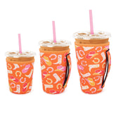 Snowso Cowgirl 16oz ice coffee sleeve keeps hands dry and cups cool for on-the-go drinks.