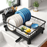 SNTD dish drying rack compact design on kitchen counter for organized drying