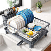 SNTD dish drying rack compact design saves counter space for small kitchens.