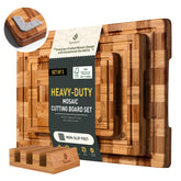 Socisen 3-pack heavy-duty bamboo cutting boards provide sturdy stability for daily chopping.