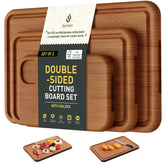 Socisen bamboo cutting board set assembled for versatile prep and stylish serving.