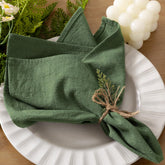 Socomi green fall napkins set of 10 adds rustic wedding decor.
