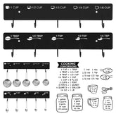 SoeKoa premium rack on the wall displays measuring cups for quick access.