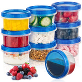 Soelomu 8 oz freezer container with twist-top lid, ideal for sauces and leftovers.