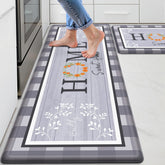 SofterCharm kitchen rug with anti-fatigue foam provides comfortable standing during meal prep