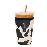 Sok It cow-print JavaSok sleeve on a 22-28oz cup keeps drinks cooler