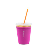 Sok It JavaSok iced coffee sleeve pink-16oz keeps drinks cold and hands dry.