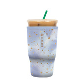 Sok It JavaSok Cosmic Glitter front view showing durable insulated sleeve for cold drinks