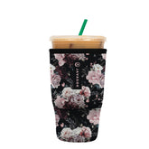 Sok It JavaSok Bloom at Night sleeve on a large cup keeps drinks cold.