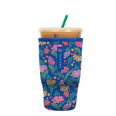 Sok It JavaSok Fairy Flora iced coffee sleeve on a 30-32oz cup keeps drinks cold