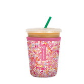 Sok It JavaSok Floral Hearts sleeve on a 16-20oz cup keeping drinks cold longer