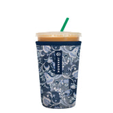 Sok It JavaSok front view Paisley Patchwork sleeve for 22-28oz cups keeps drinks cold.