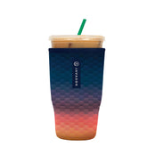 Sok It JavaSok Hexagon Sunset sleeve front view on a large 30-32oz cup.