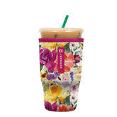 Sok It JavaSok iced coffee sleeve in Blooming Bright keeping drink cold and hands dry.