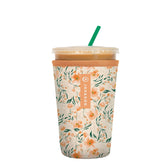 Sok It JavaSok iced coffee sleeve in Blush Blossoms keeps drinks cold and hands comfortable
