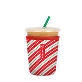 Sok It JavaSok iced coffee sleeve in candy cane stripes keeps drinks cold on the go.