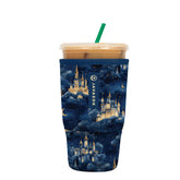 Sok It JavaSok iced coffee sleeve with castle-in-the-sky keeps drinks cold and hands dry.