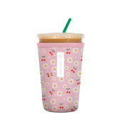Sok It JavaSok iced coffee sleeve in Cherry Bomb color protects hands and keeps drinks cold