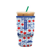 Sok It JavaSok iced coffee sleeve, cherry picked, keeps beverages cold and easy to grip.
