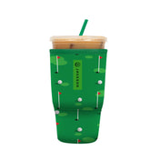 Sok It JavaSok insulated neoprene sleeve around a cold drink for long-lasting chill.