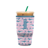 Sok It JavaSok iced coffee sleeve on a cup keeps drinks cold and hands dry.