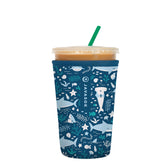 Sok It JavaSok insulated sleeve for Happy Sharks, fits 22-28oz, keeps beverages cold.