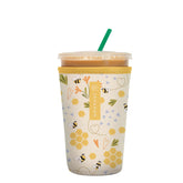 Sok It JavaSok iced coffee sleeve honeycomb buzz front view keeps drinks colder and hands dry