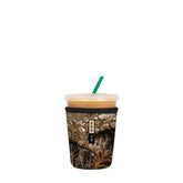 Sok It JavaSok sleeve on iced coffee cup with RealTree Edge camouflage keeps drinks cool.