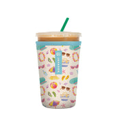 Sok It JavaSok insulated neoprene sleeve keeps drinks cold on the beach.