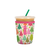 Sok It JavaSok insulated neoprene sleeve in Festive Forest keeps drinks cold.